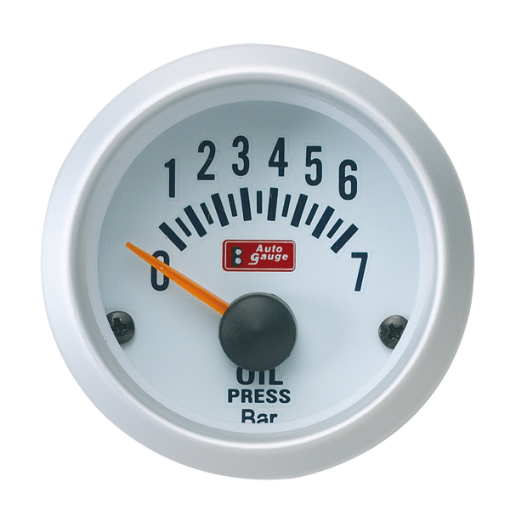 Kuva: Autogauge öljynpainemittari - valkoinen
