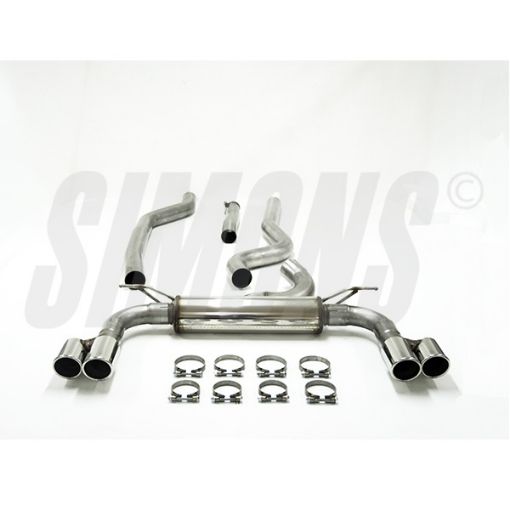 Kuva: Simons catback-pakoputkisto BMW F34 GT 318d/320d 4x80 mm