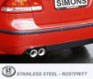 Kuva: Simons catback pakoputkisto Saab 9-3 1.8T/2.0T/Aero 58L 2x80 mm