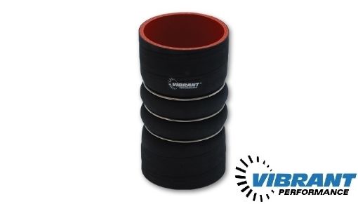 Kuva: 4,5" / 114,3mm silikoniletku koholla - Pituus 152,4mm. - 45PSI - Musta