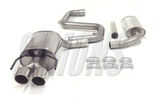 Kuva: Simons catback pakoputkisto Saab 9-3 1.8T/2.0T/Aero 61L 2x80 mm