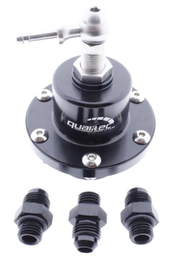 Kuva: Qualitec high pressure polttoaineen paineensäädin 2x AN6 / 1x AN6 liittimillä