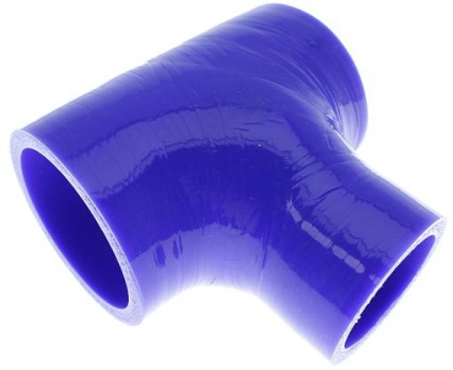 Kuva: 2" / 50,4 mm T-kappaleet silikoniletku - sininen - 1,5" / 38 mm. pomppia