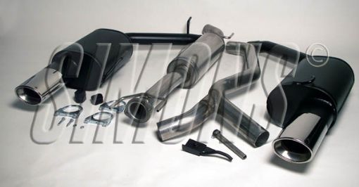 Kuva: Simons catback pakoputkisto Saab 9-5 Turbo/Aero 1998-2005 2x90/120 mm