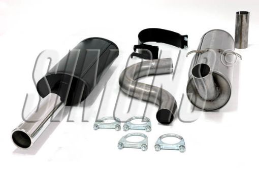 Kuva: Simons catback pakoputkisto Volvo 740/760/940 Turbo 1x80 mm