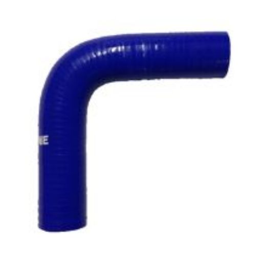 Kuva: 3,25" / 83 mm. - 90 asteen silikoni taivutus - Sininen