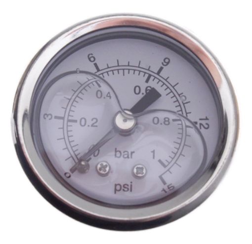 Kuva: Bensanpainekello / ilmaisin / painemittari 0-1 bar / 0-15PSI
