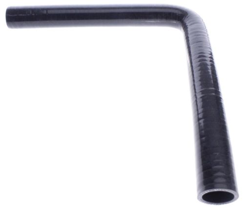 Kuva: 1,5" / 38,1 mm. - 90 asteen silikonitaivutus - Musta