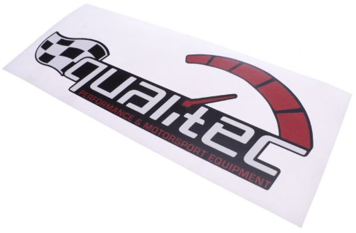 Kuva: Qualitec sticker 125mm. - Black - Racing flag 