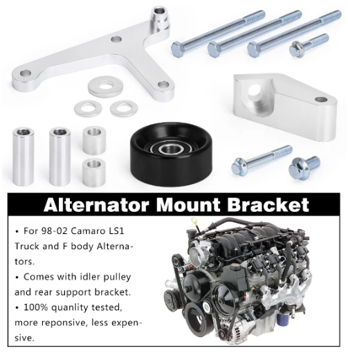 Kuva: Aluminum Alloy LS/LS1 Alternator Bracket auto product Car accessories Fit for Camaro Durable Generator W/ Rear Brace