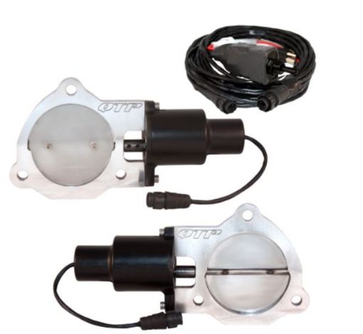 Kuva: QTP 3.5in Bolt-On QTEC Dual Electric Cutout Valves - Pair