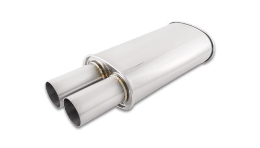 Kuva: Vibrant Streetpower Oval Muffler w/3.00in Round Straight Cut Tip (3.00in Inlet)