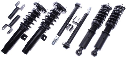 Kuva: BMW E46 monotube coilover 32-portaisella iskunvaimennuksen säädöllä