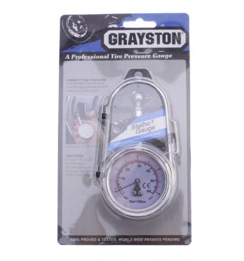 Kuva: TYRE PRESSURE GAUGE ANGLED - 60 psi / 4 bar