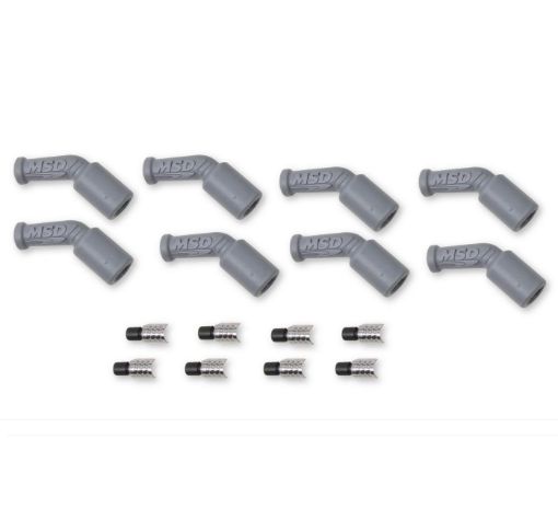 Kuva: MSD Coil Plug Boot & Terminal Kit - 135 Degree Ends - Set of 8