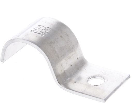 Kuva: Yksittäinen ruostumaton P-kiinnike 20 mm