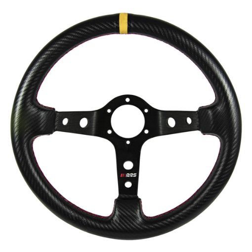 Kuva: RRS CARBON LOOK Ohjauspyörä – F90 350 mm – Keltainen