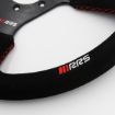Kuva: RRS VELOCE EVO Ohjauspyörä – Flat 350 mm – Musta Mokkanahka