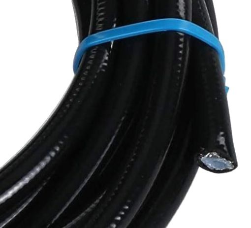 Kuva: AN6 - PTFE nailonvahvistettu letku - musta PVC