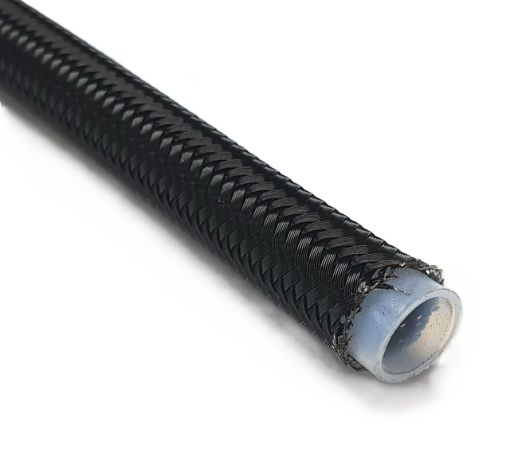 Kuva: AN4 PTFE teräsvahvistettu letku - musta hapetettu