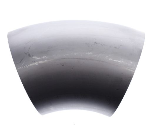 Kuva: 5" - 129mm. Ruostumattoman putken taivutus 45 astetta