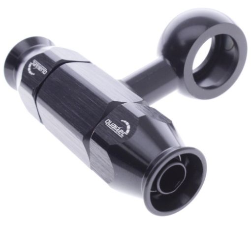 Kuva: ID 15,7mm. - 90 deg. AN6 Double PTFE - Banjo fit - Black