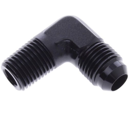 Kuva: 90 gr. AN-liitin - 3/8" NPT -> AN4 - Musta