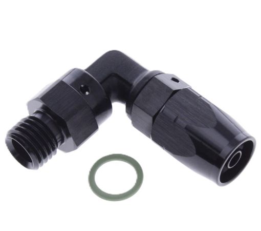 Kuva: 90 gr. AN-liitin - AN4 - M12x1,5 - Musta