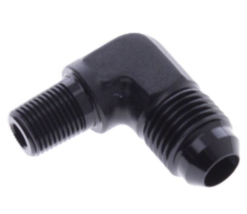Kuva: 90 gr. AN-liitin - 1"NPT -> AN16 - Musta
