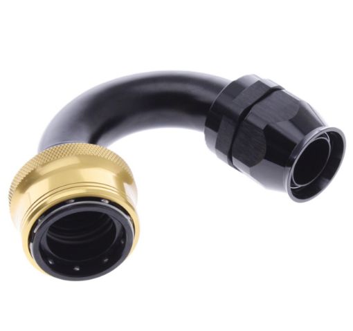 Kuva: 150° PTFE Quick Connect Hose Ends -Black/Gold - AN16