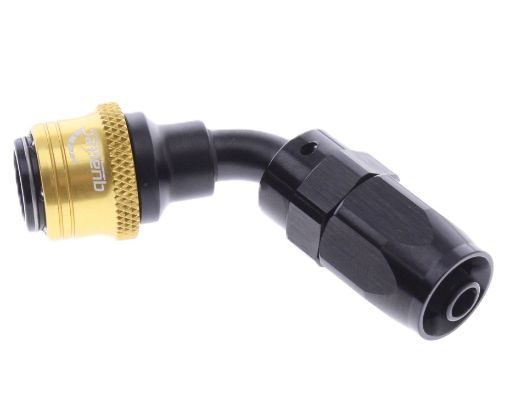 Kuva: 60° Quick Connect Hose Ends -Black/Gold - AN6