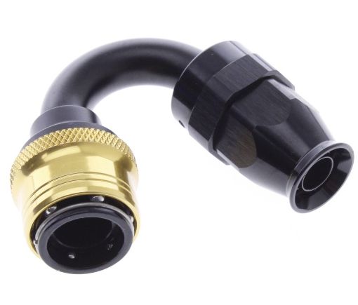 Kuva: 150° PTFE Quick Connect Hose Ends -Black/Gold - AN8