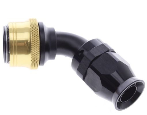 Kuva: 60° PTFE Quick Connect Hose Ends -Black/Gold - AN12