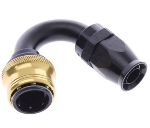 Kuva: 150° PTFE Quick Connect Hose Ends -Black/Gold - AN10