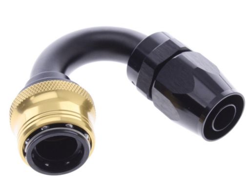 Kuva: 150° Quick Connect Hose Ends -Black/Gold - AN10