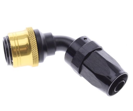 Kuva: 60° Quick Connect Hose Ends -Black/Gold - AN8