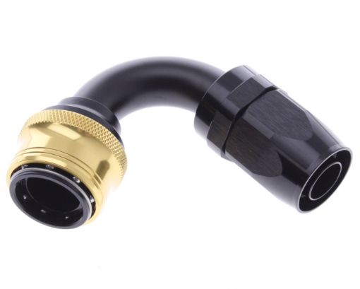 Kuva: 120° Quick Connect Hose Ends -Black/Gold - AN12