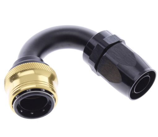 Kuva: 150° Quick Connect Hose Ends -Black/Gold - AN12