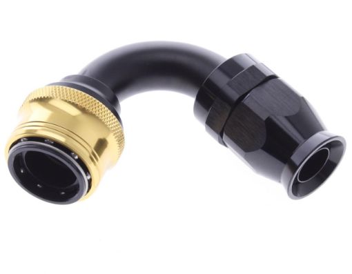 Kuva: 120° PTFE Quick Connect Hose Ends -Black/Gold - AN12