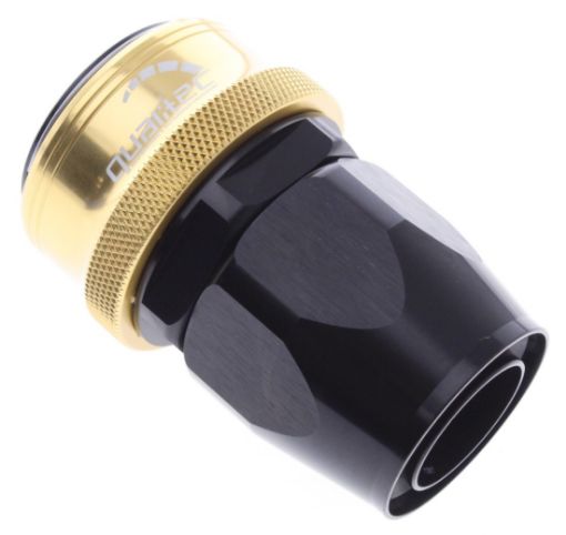 Kuva: Straight Quick Connect Hose Ends - Black/Gold - AN20