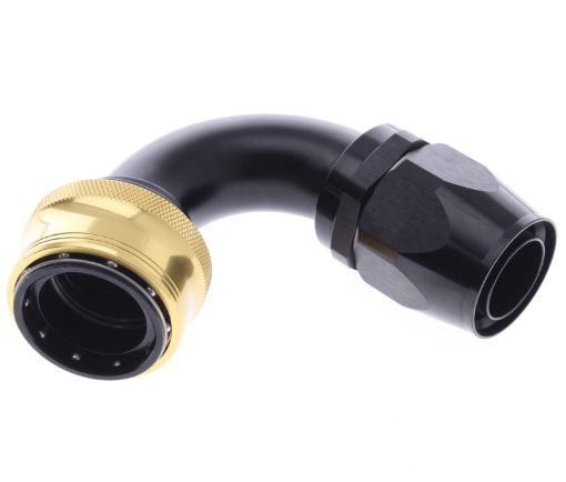 Kuva: 120° Quick Connect Hose Ends -Black/Gold - AN20