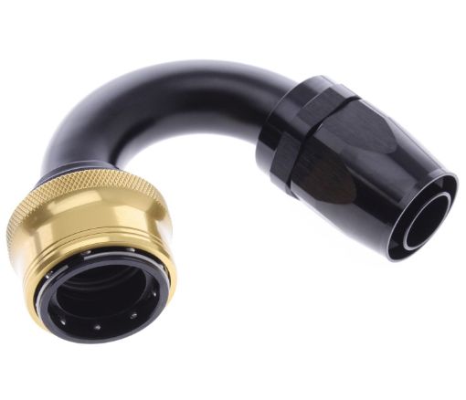 Kuva: 150° Quick Connect Hose Ends -Black/Gold - AN16