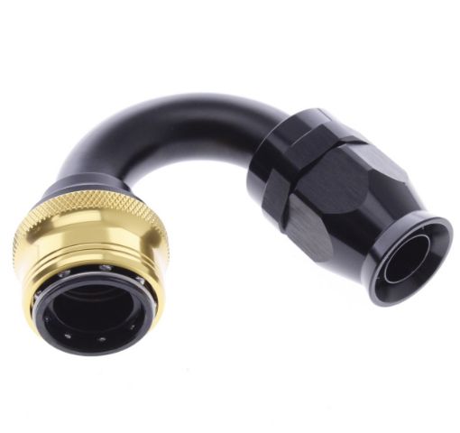 Kuva: 150° PTFE Quick Connect Hose Ends -Black/Gold - AN12