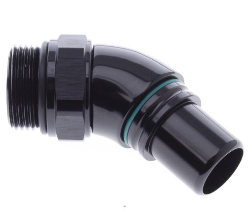Kuva: 45° AN16 - AN16 O-ring (1-5/16-12 SAE UNF) - Black/Gold