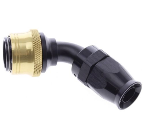 Kuva: 60° PTFE Quick Connect Hose Ends -Black/Gold - AN10