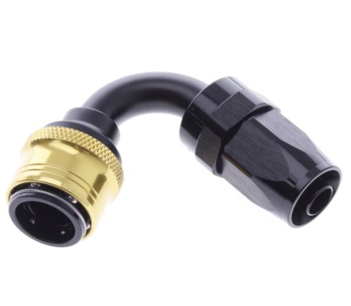 Kuva: 120° Quick Connect Hose Ends -Black/Gold - AN8