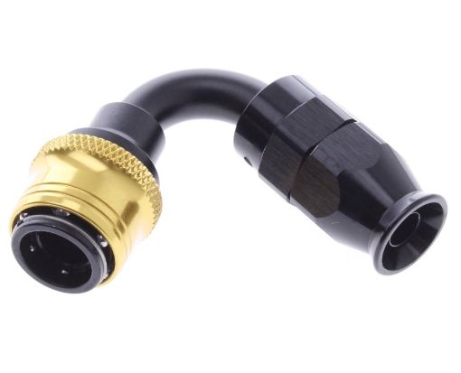 Kuva: 120° PTFE Quick Connect Hose Ends -Black/Gold - AN6