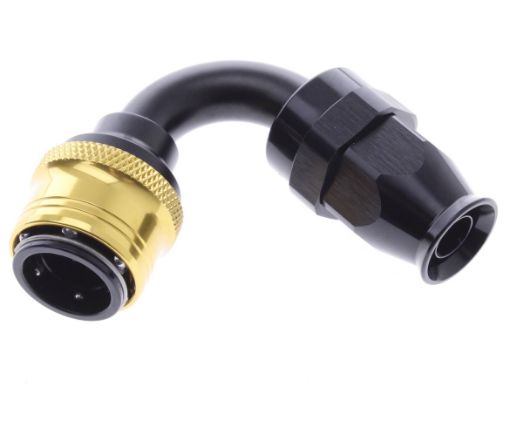 Kuva: 120° PTFE Quick Connect Hose Ends -Black/Gold - AN8