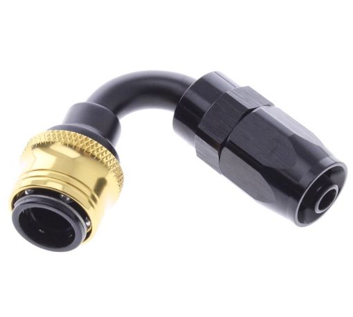 Kuva: 120° Quick Connect Hose Ends -Black/Gold - AN6