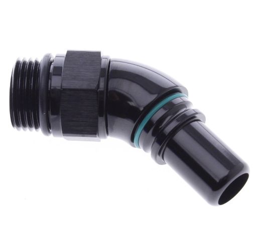 Kuva: 45° AN10 - AN10 O-ring (7/8"x14 SAE UNF) - Black/Gold